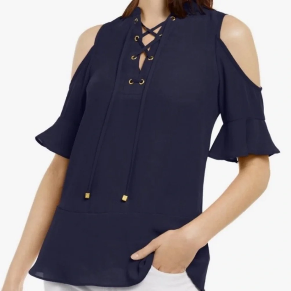 Michael Kors Cold Shoulder Top - Picture 5 of 5